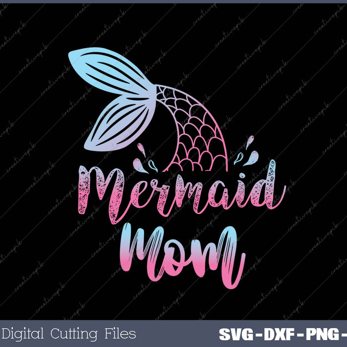 Mermaid Mom Funny Mermen Family Matching Birthday