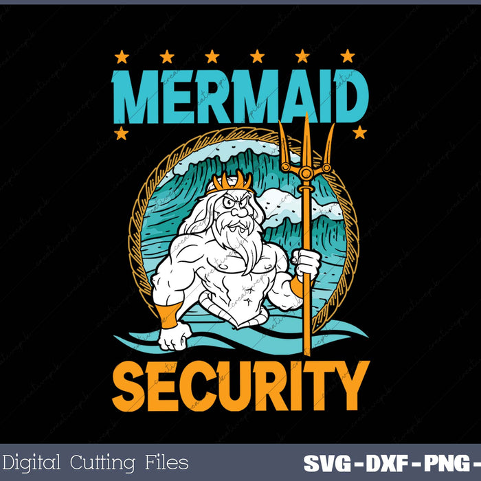 Mermaid Security SVG PNG Printable Files