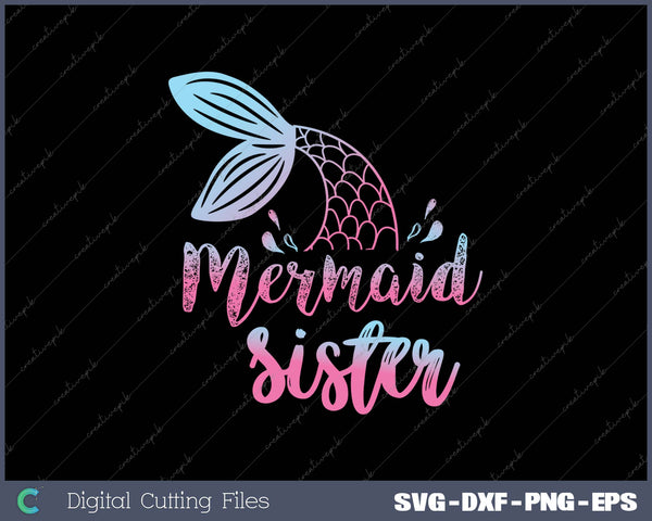 Mermaid Sister Funny Merman Family Matching Birthday