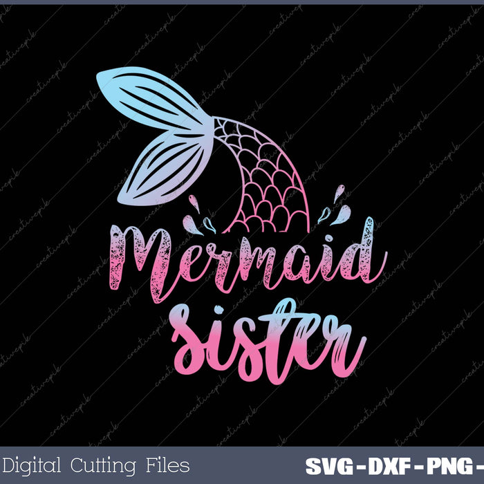 Mermaid Sister Funny Merman Family Matching Birthday