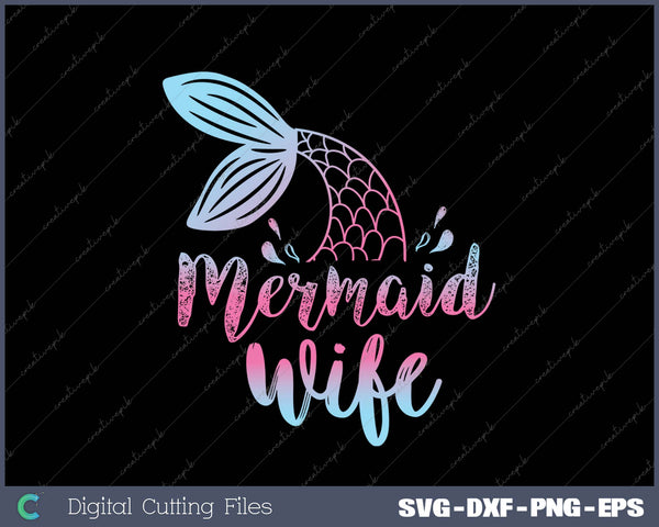 Mermaid Wife Funny Merman Family Matching Birthday