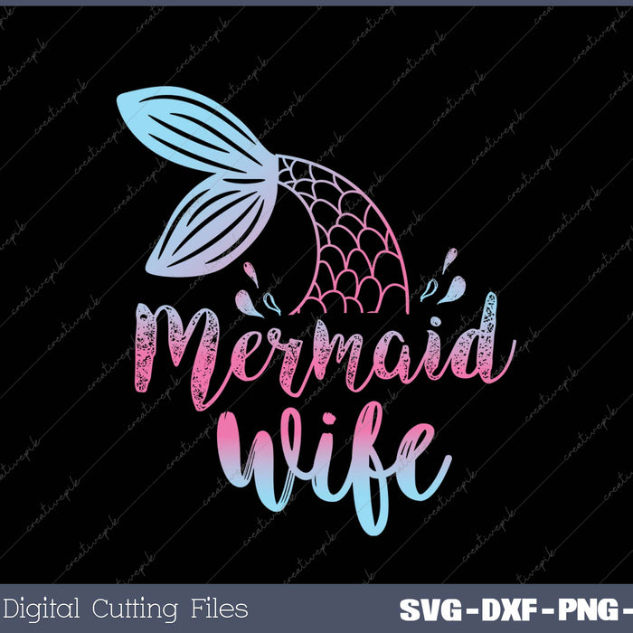 Mermaid Wife Funny Merman Family Matching Birthday