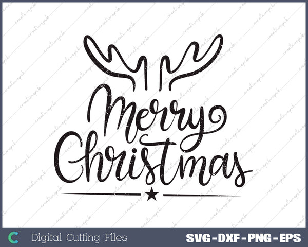 Merry Christmas SVG PNG Cutting Printable Files