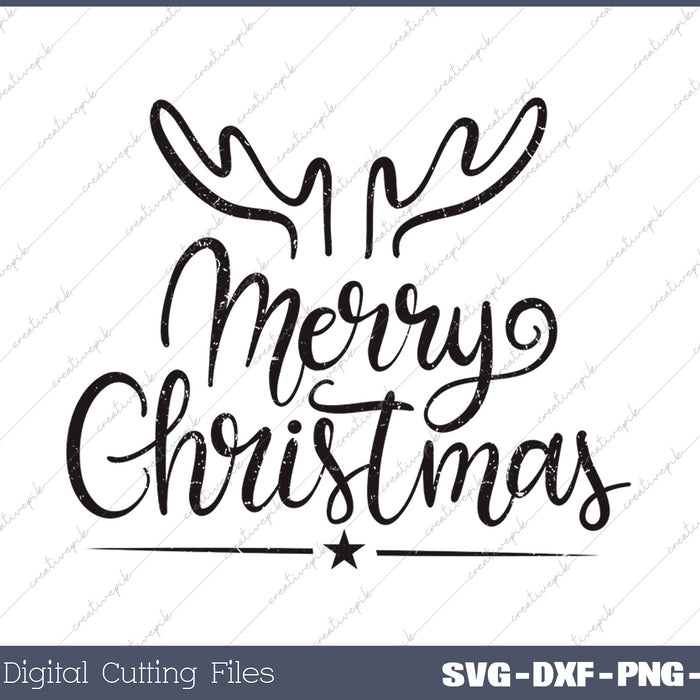 Merry Christmas SVG PNG Cutting Printable Files