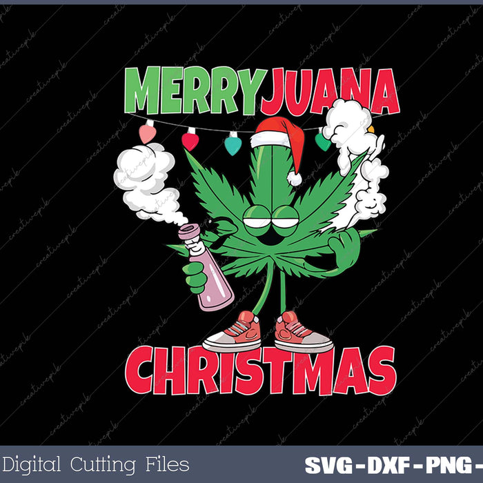 Merryjuana Christmas Funny Marijuana Weed Christmas