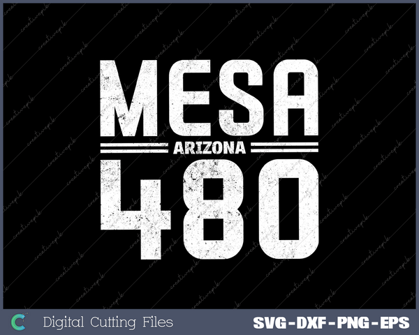 Mesa Arizona AZ 480 Vintage SVG DXF PNG Design File