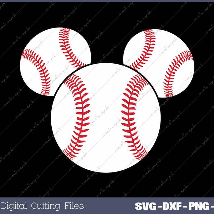 Mickey Mouse Baseball SVG PNG Cutting Printable Files