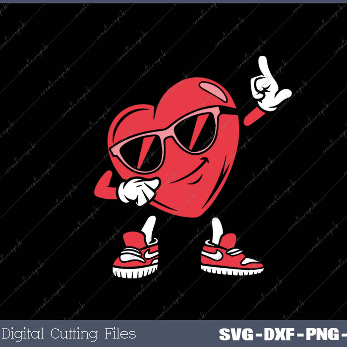 Middle Finger Heart Funny Gifts Mens Kids Boys Valentines Day SVG PNG Cutting Printable Files
