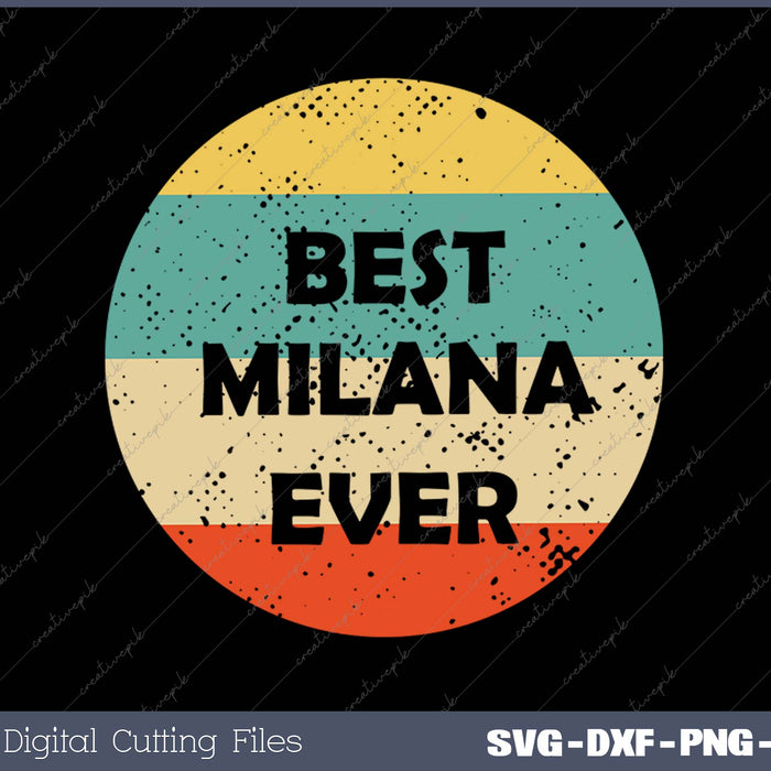 Milana Name SVG PNG Cutting Printable Files