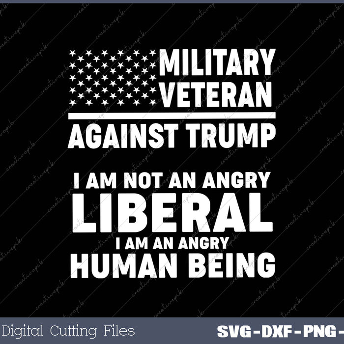 Military Veterans Against Trump 2025 Liberal USA Election SVG PNG Cutting Printable Files