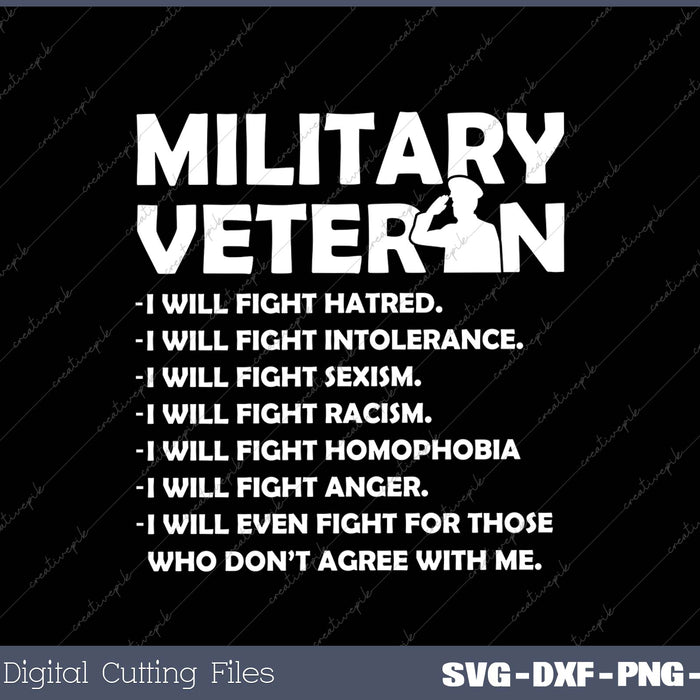 Military Veterans Against Trump 2025 Fight USA Election SVG PNG Cutting Printable Files