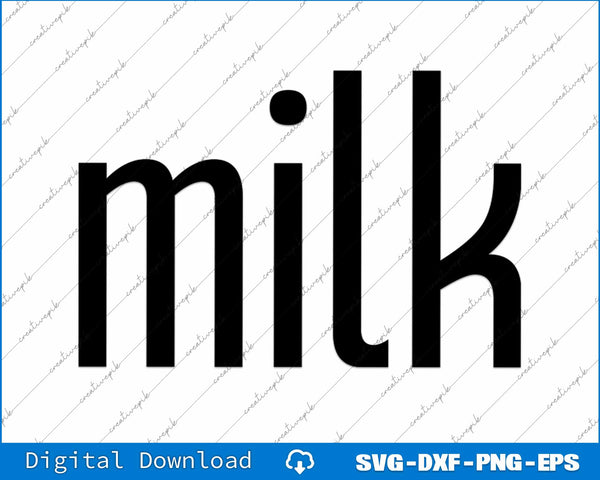 Milk Costume Halloween Pretend I'm Milk SVG PNG Cutting File