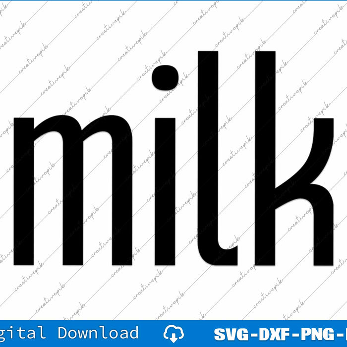 Milk Costume Halloween Pretend I'm Milk SVG PNG Cutting File