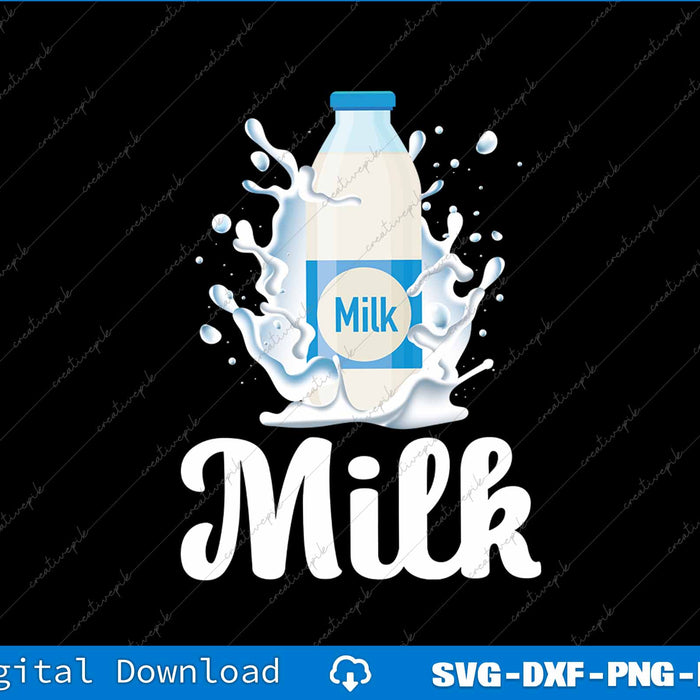 Milk Funny Milk Lovers Design Costume Milk And Cookies SVG PNG Cutting File