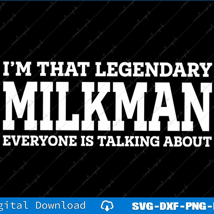Milkman Job Title Employee Funny Worker Profession Milkman SVG File