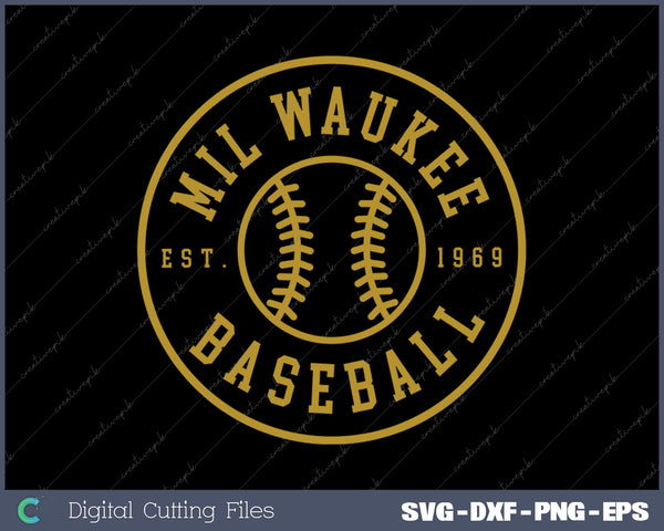 Milwaukee Baseball  Seventh Inning Stretch Gameday Fan Gear SVG PNG Cutting Printable Files