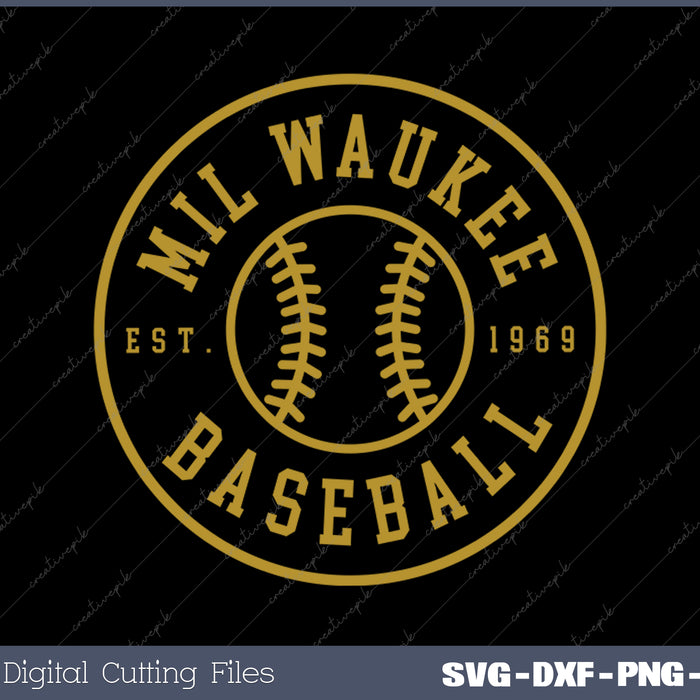 Milwaukee Baseball  Seventh Inning Stretch Gameday Fan Gear SVG PNG Cutting Printable Files