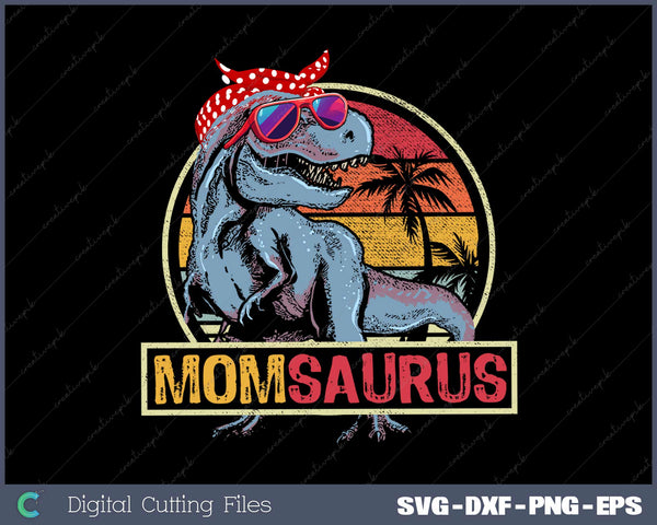 Momsaurus T Rex Dinosaur Mom Saurus Family Matching SVG Cut files