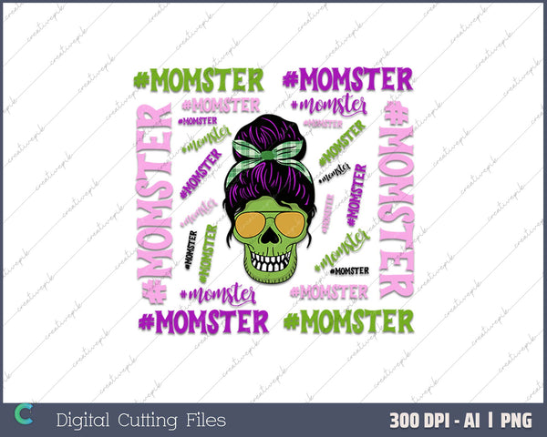 Momseter Halloween AI PNG Sublimation Files