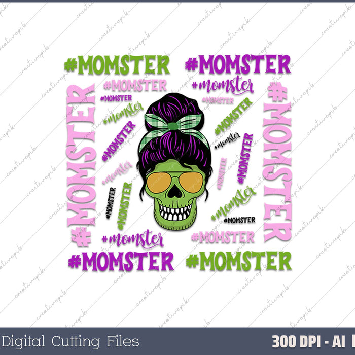 Momseter Halloween AI PNG Sublimation Files