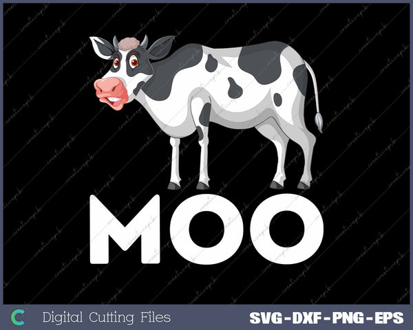 Moo Funny Cow Famer Cattle Ranch Dairy Farming 