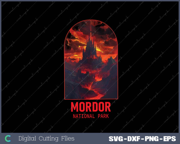 Mordor National Park SVG PNG Cutting Printable Files