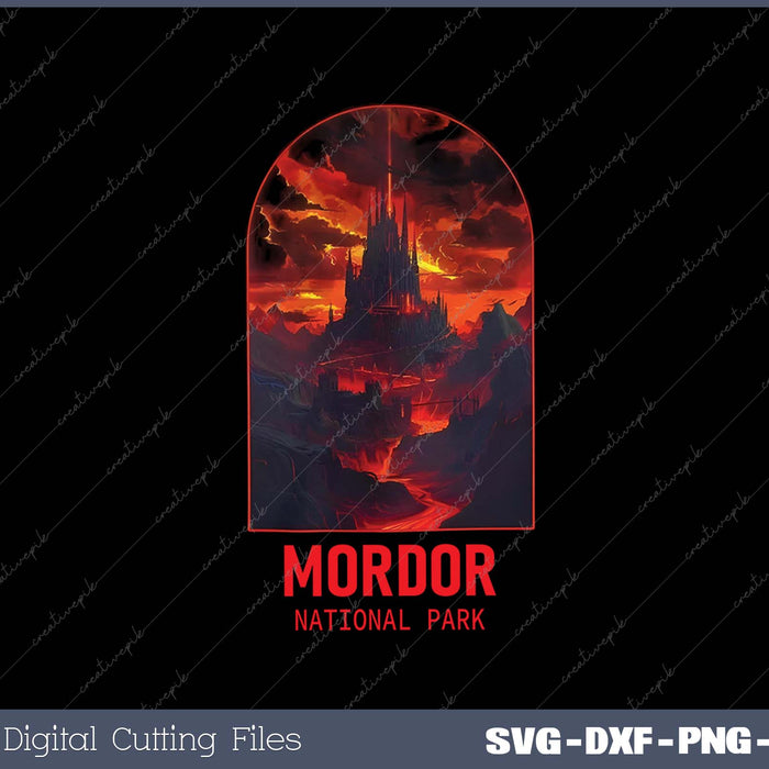 Mordor National Park SVG PNG Cutting Printable Files
