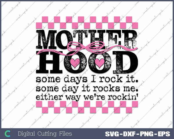 Motherhood Coquette Bow Checker SVG PNG Cutting Printable Files