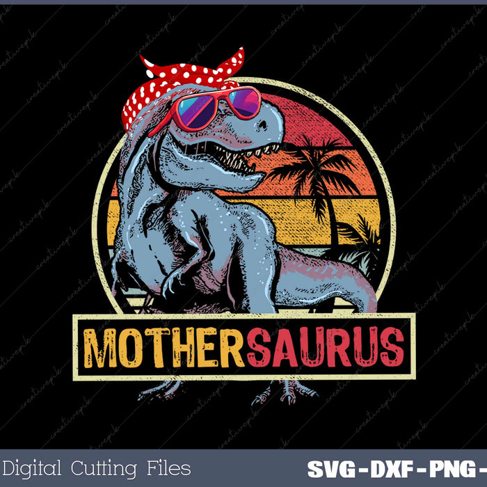 Mother saurus T Rex Dinosaur Mother Saurus Family SVG Cut files