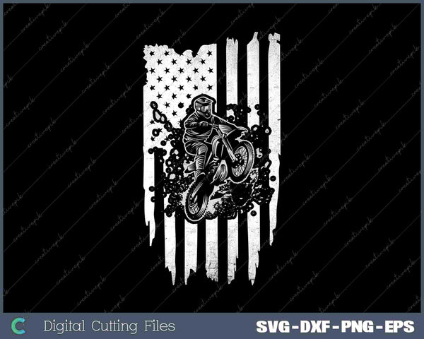 Motocross Dirt Bike American Flag