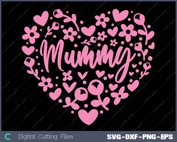 Mummy Floral Heart Happy Mother's Day