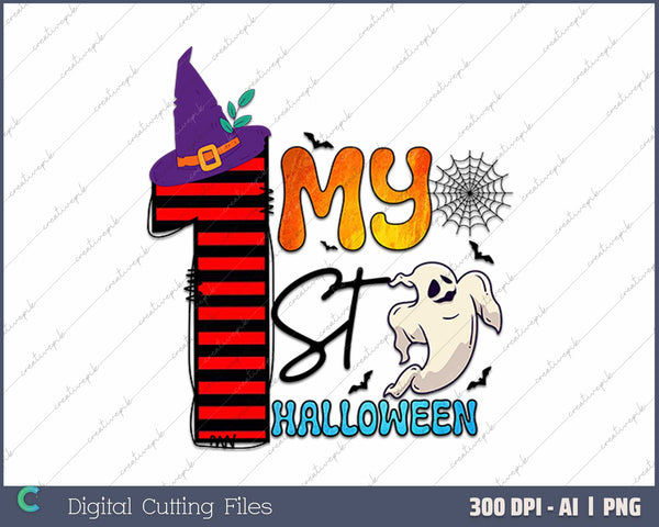 My 1st Halloween AI PNG Sublimation Files