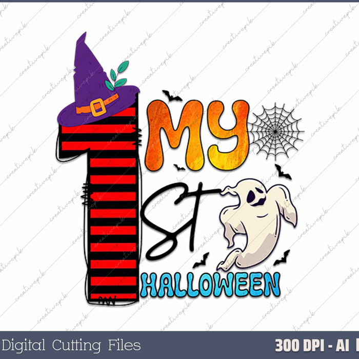 My 1st Halloween AI PNG Sublimation Files