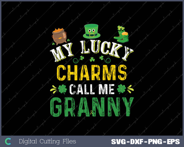 My Lucky Charms Call Me Granny St Patricks Day Leprechaun Camiseta