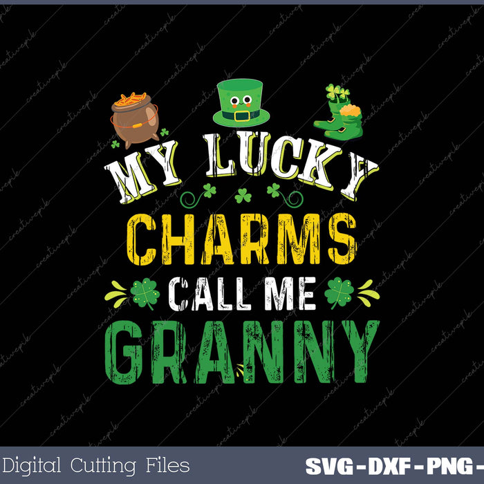 My Lucky Charms Call Me Granny St Patricks Day Leprechaun Camiseta