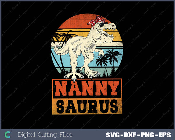 Nannysaurus T Rex Dino Nanny Saurus Family Dinosaur SVG Cut files