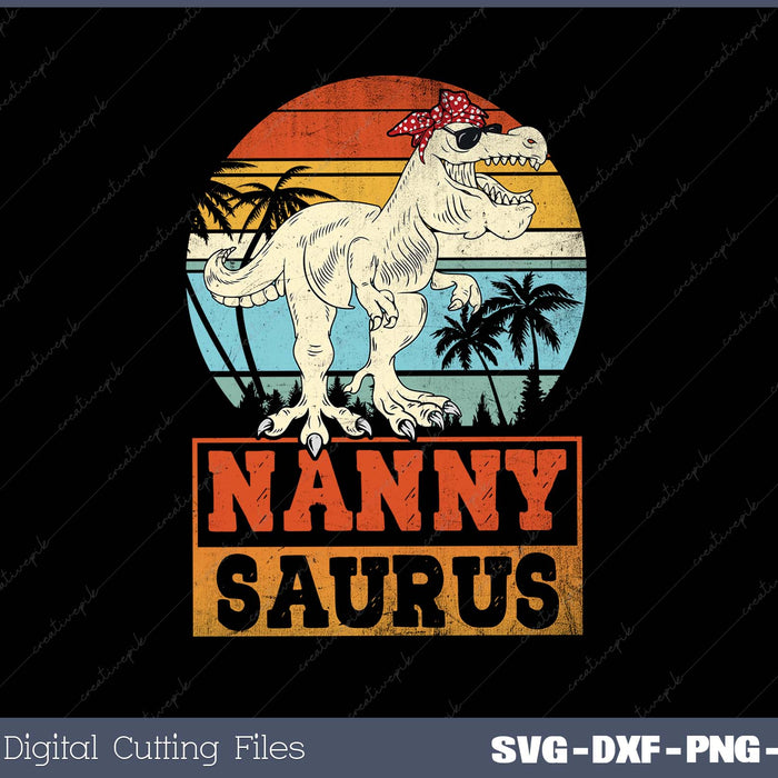 Nannysaurus T Rex Dino Nanny Saurus Family Dinosaur SVG Cut files