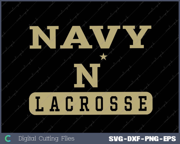 Navy Midshipmen Lacrosse Logo Officially Licensed SVG PNG Cutting Printable Files