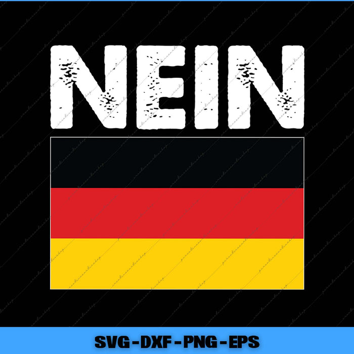German flag with 'NEIN' text on a black background