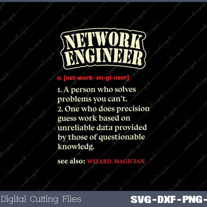 Network Engineer Gift Funny Dictionary Definition