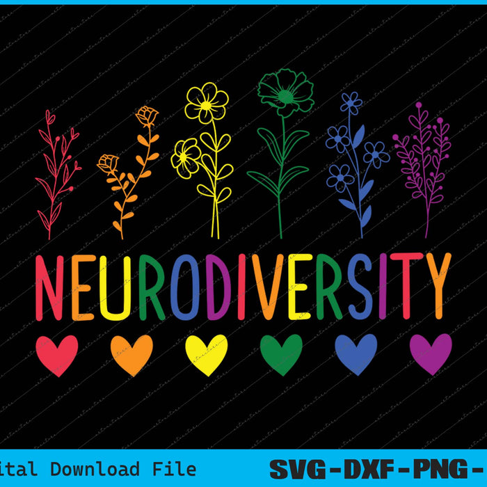 Neurodiversity Autism Awareness SVG PNG Cutting Printable Files