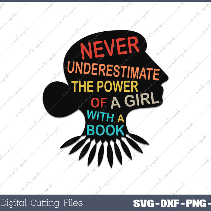 Never Underestimate The Power of A Girl With Book Feminist