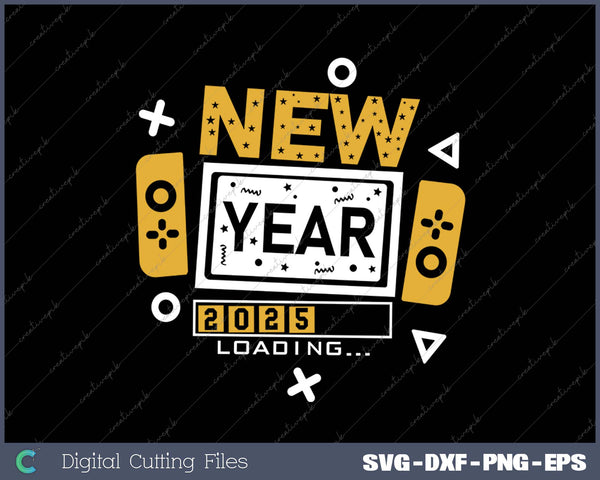 New Year Loading 2025 SVG PNG Cutting Printable Files