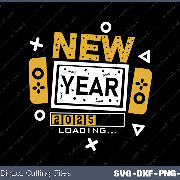 New Year Loading 2025 SVG PNG Cutting Printable Files