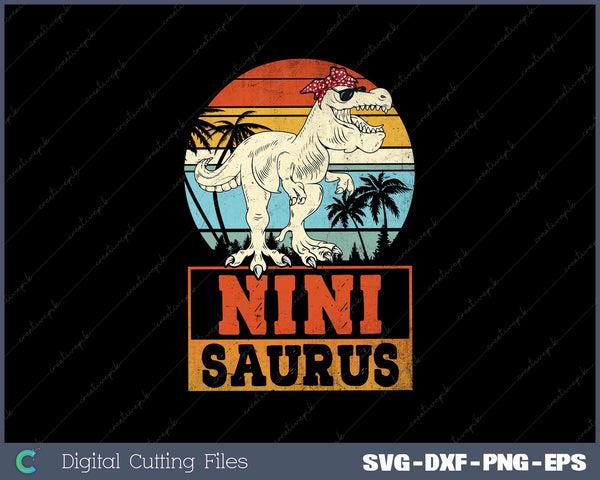 NiniSaurus Dino Dinosaur Nini-Saurus T-Rex Mother's SVG Cut files