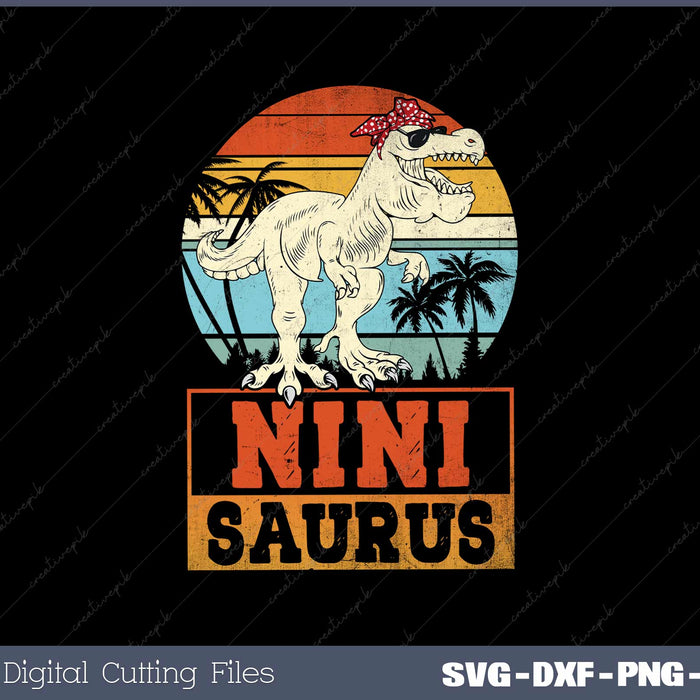 NiniSaurus Dino Dinosaur Nini-Saurus T-Rex Mother's SVG Cut files