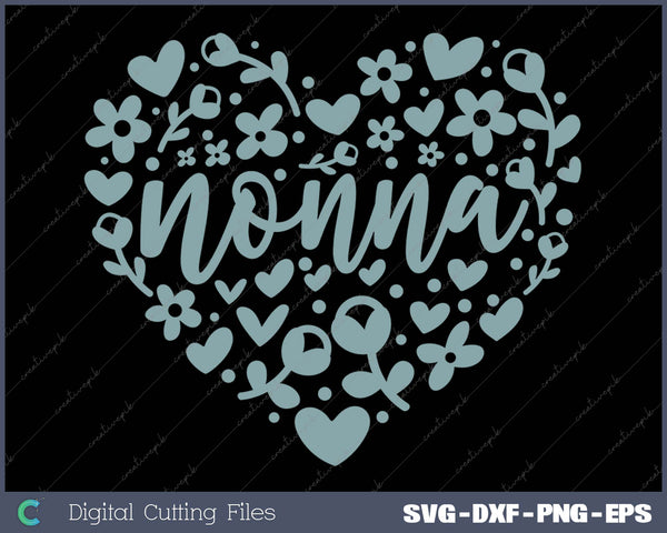 Nonna Floral Heart Grandma Happy Mother's Day