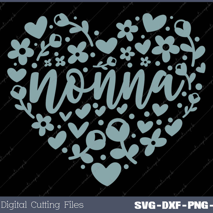 Nonna Floral Heart Grandma Happy Mother's Day