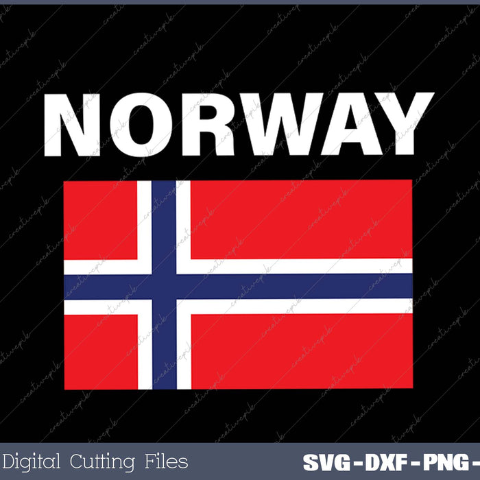 Norway Norwegian Flag Heritage SVG PNG Cutting Printable Files