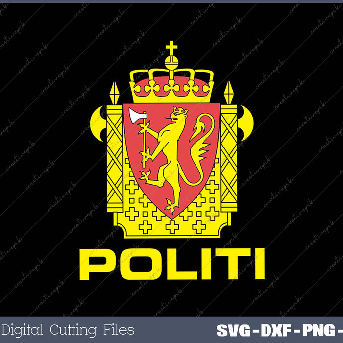 Norwegian Police Politi SVG PNG Cutting Printable Files